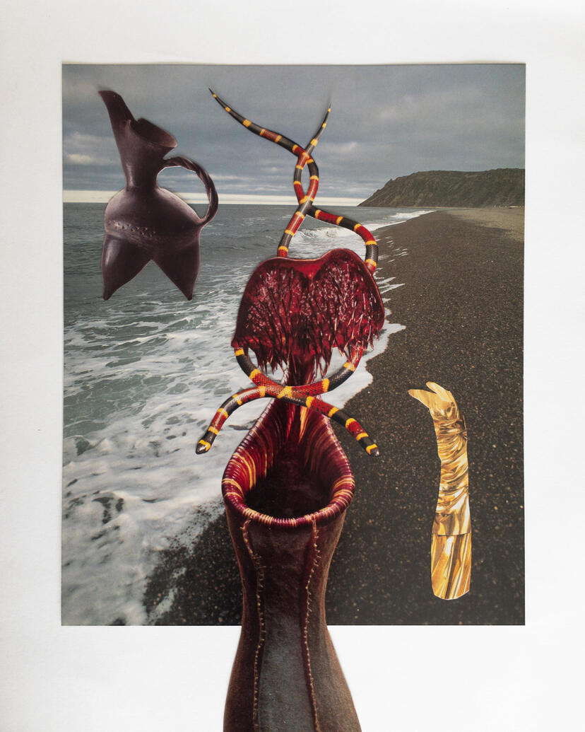 &#39;Vessels Intertwined&#39; - Hand cut paper collage